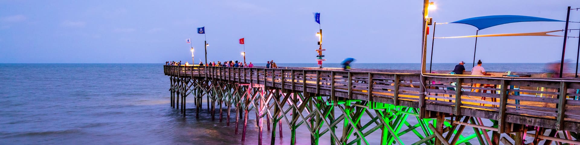 Myrtle Beach showing night scenes and general coastal views