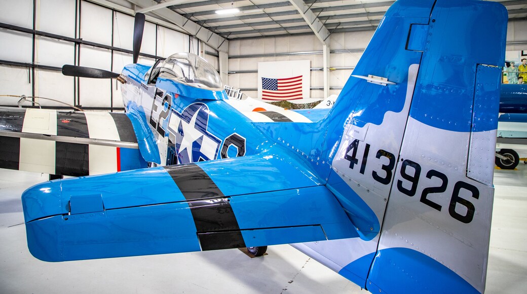 Olympic Flight Museum featuring interior views and aircraft