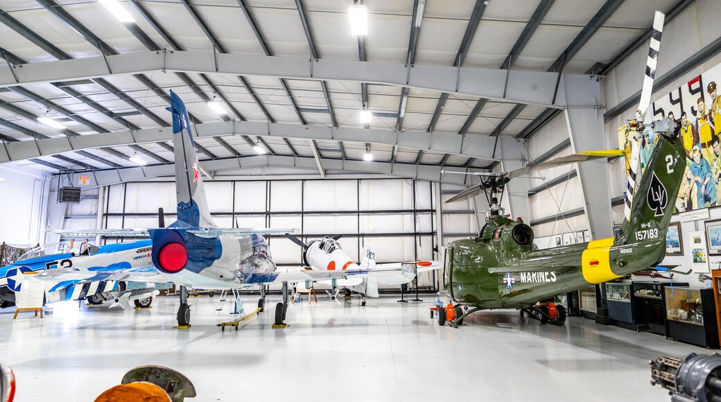 Olympic Flight Museum showing aircraft, interior views and military items