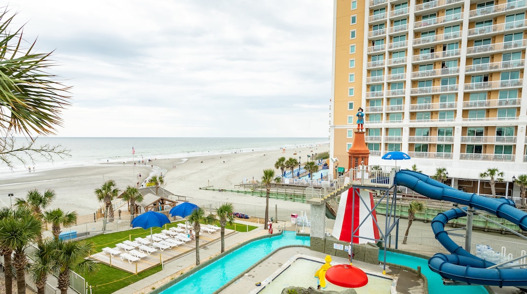 Splashes Oceanfront Water Park featuring a coastal town and general coastal views