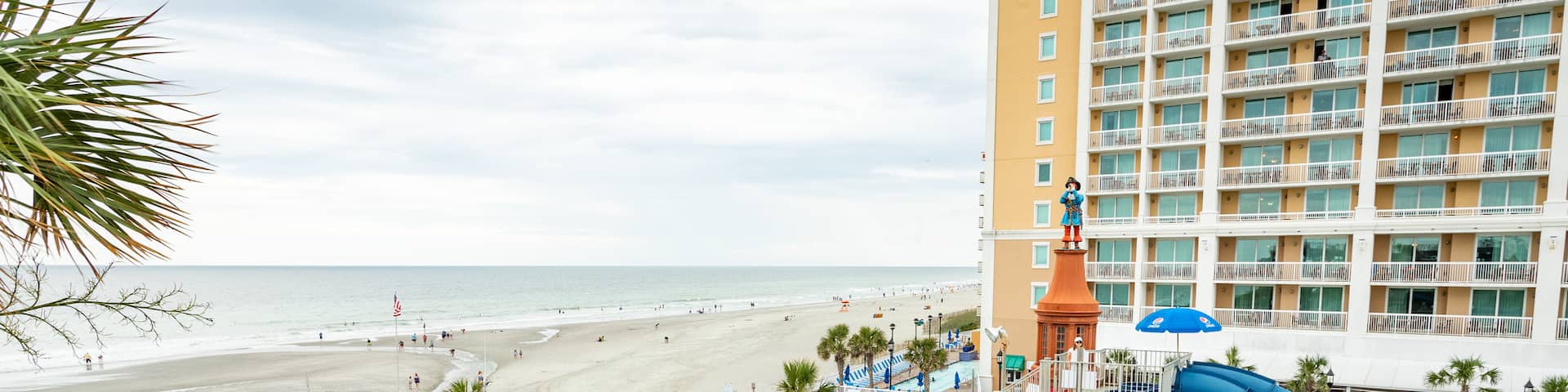 Splashes Oceanfront Water Park featuring a coastal town and general coastal views