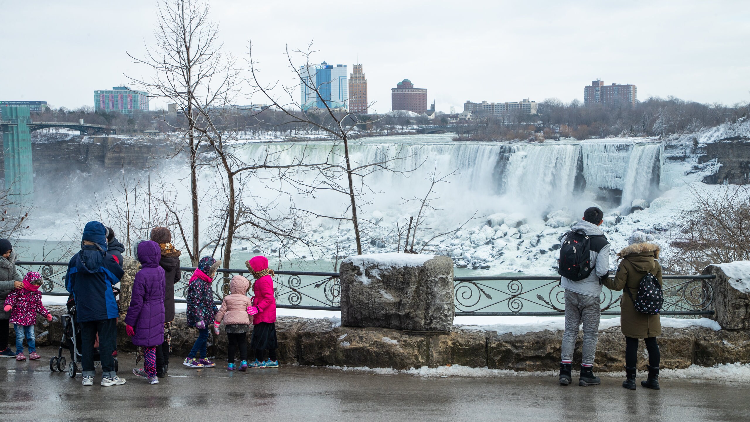 Niagara Falls, Canada featuring a cascade and views as well as a couple