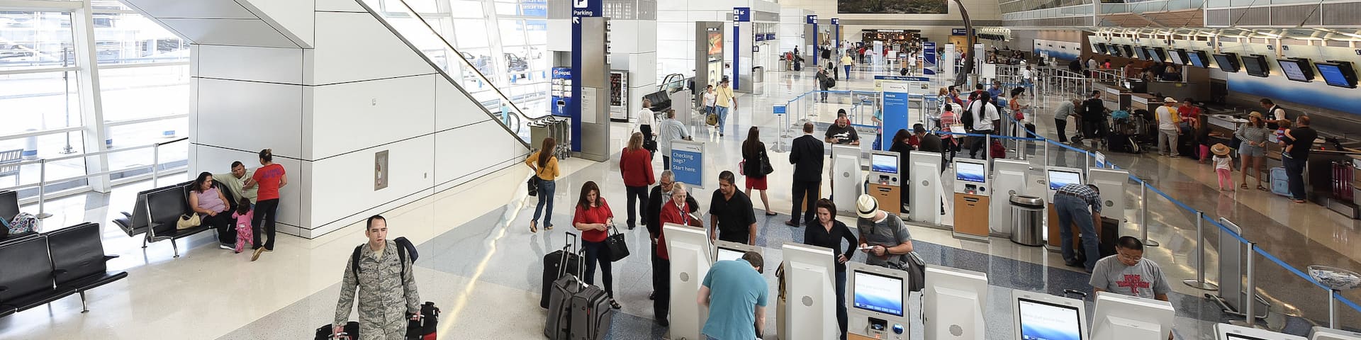 Dallas, TX which includes an airport and interior views