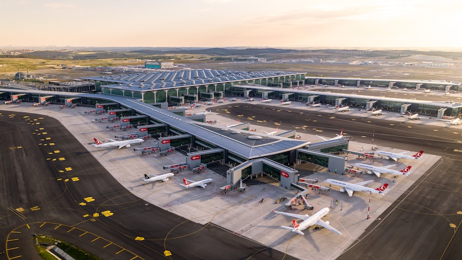 Istanbul featuring an airport and landscape views