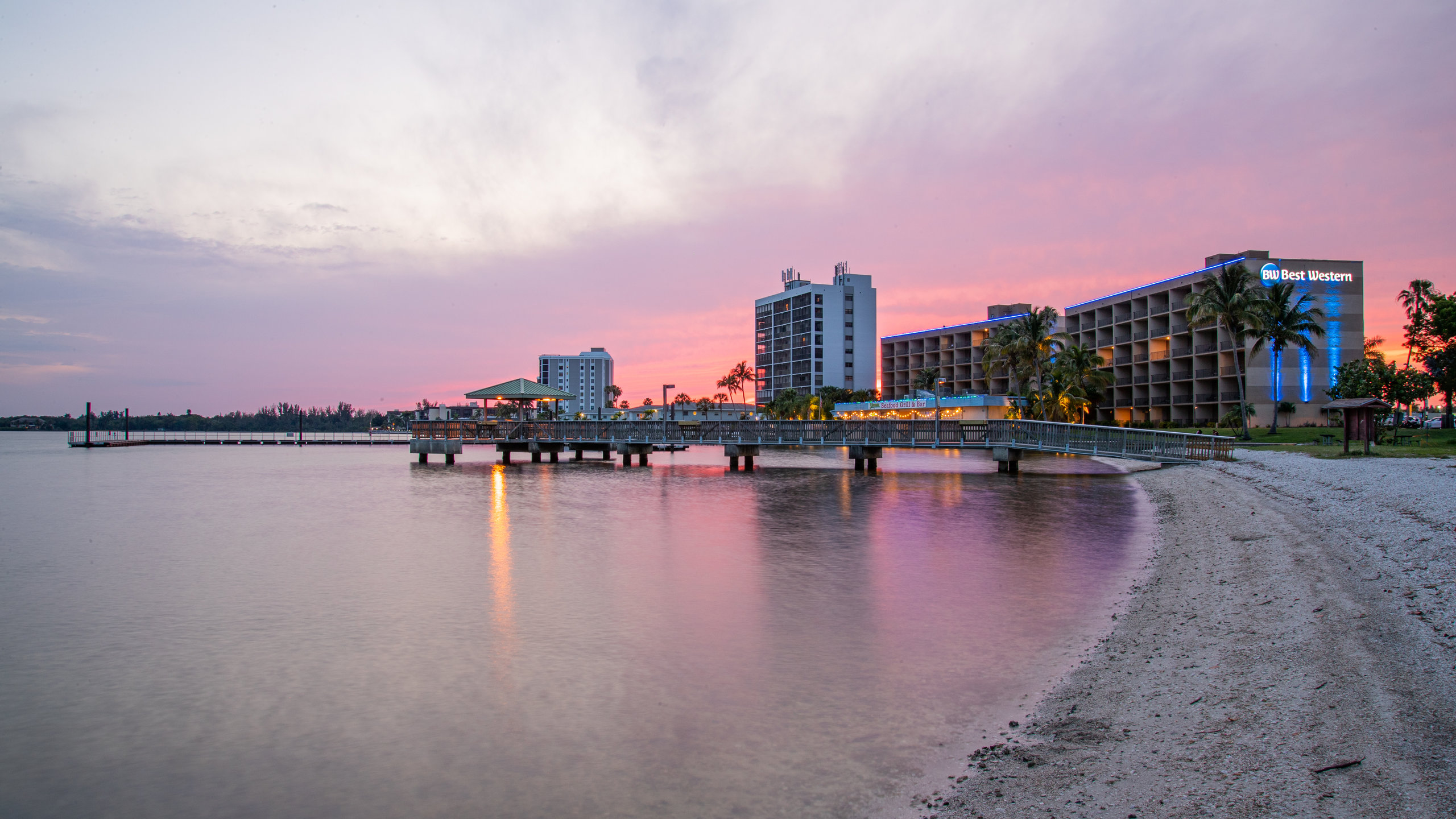 North Fort Myers showing a sandy beach, general coastal views and a coastal town