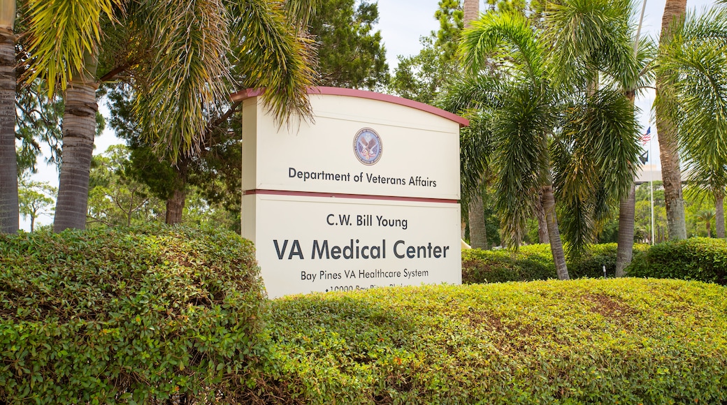 Bay Pines VA Medical Center which includes signage