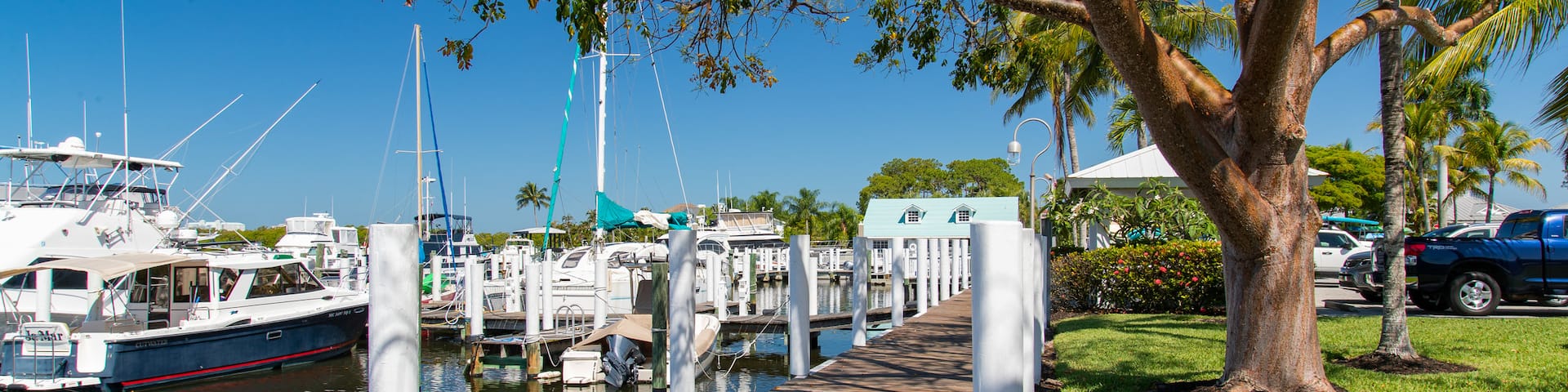 Port Sanibel Marina featuring a bay or harbor