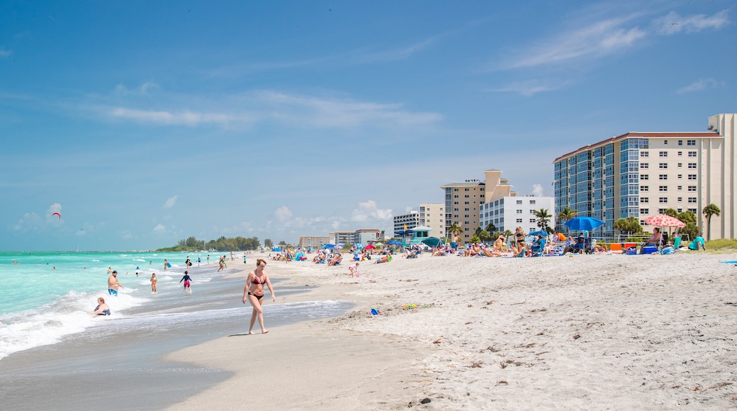 Venice Beach showing a beach, a coastal town and general coastal views