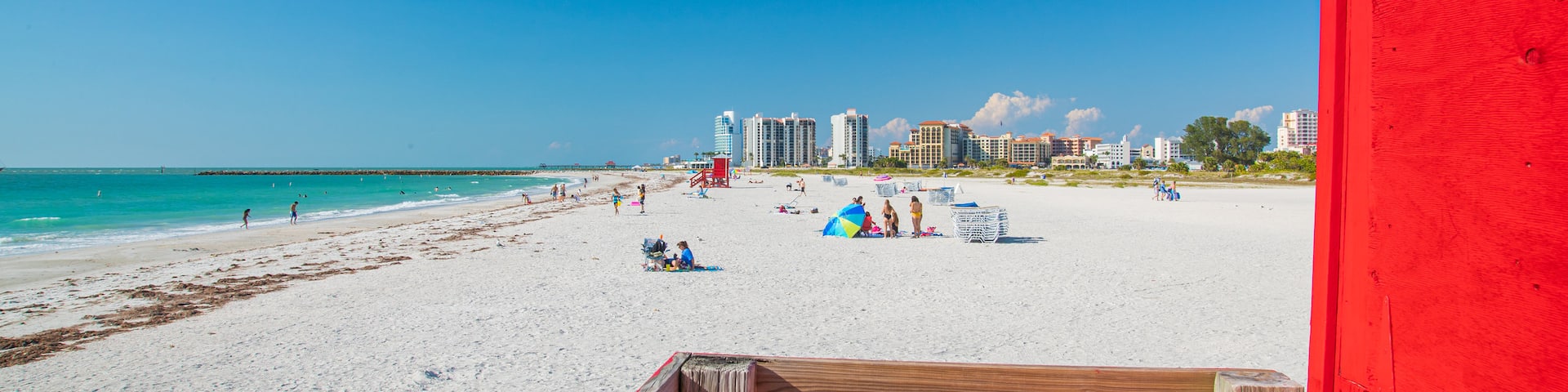 Sand Key Park showing general coastal views and a sandy beach