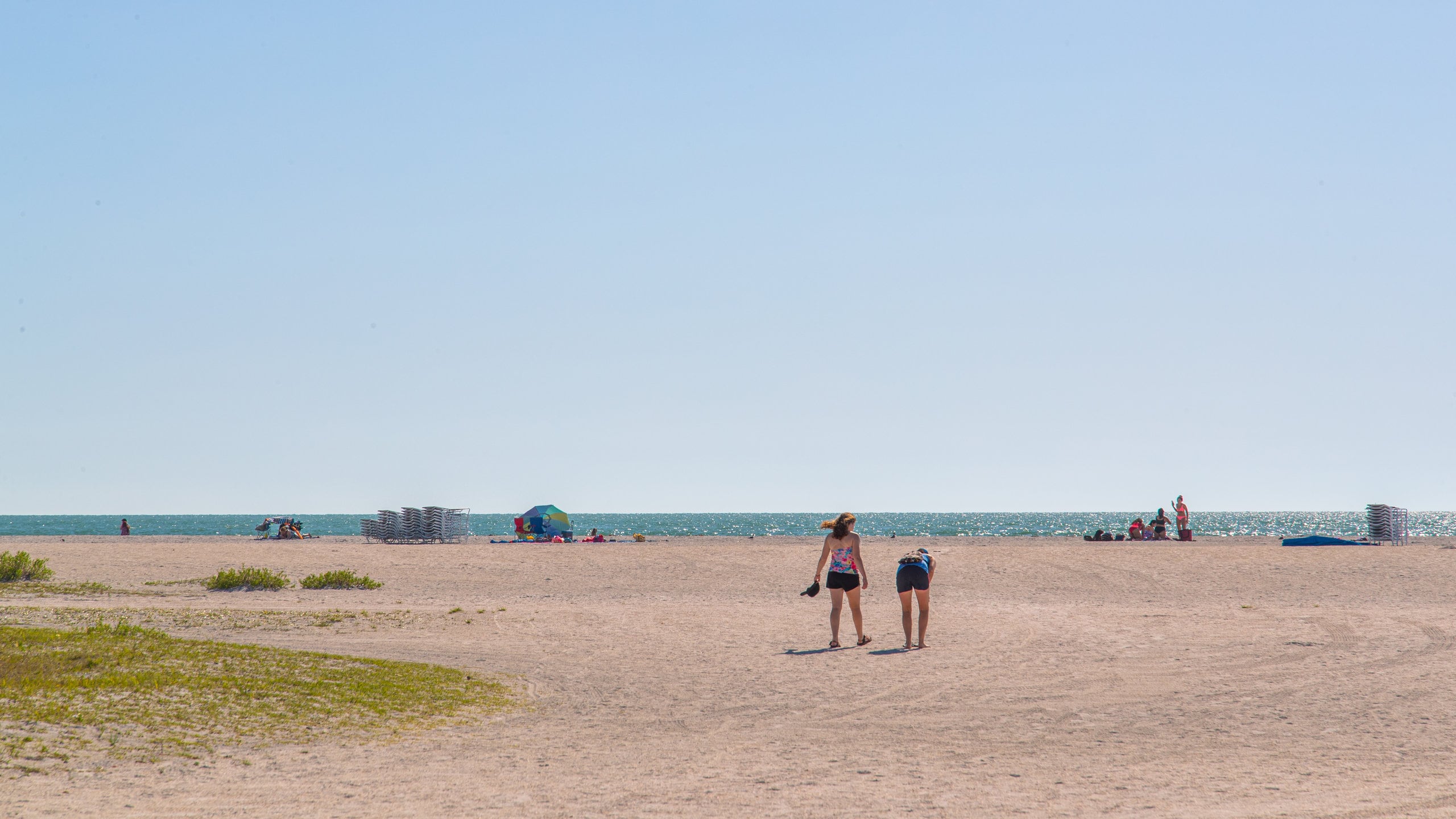 Sand Key Park featuring a beach and general coastal views as well as a couple