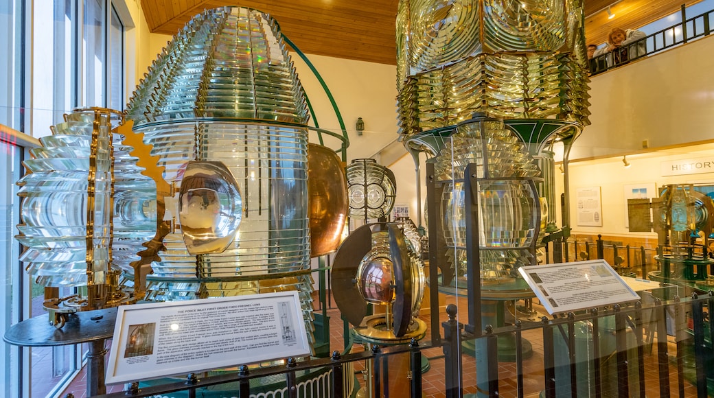 Ponce de Leon Inlet Lighthouse and Museum which includes a lighthouse and interior views