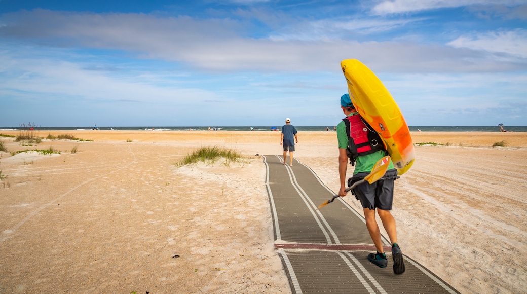 Anastasia State Park which includes a beach as well as an individual male