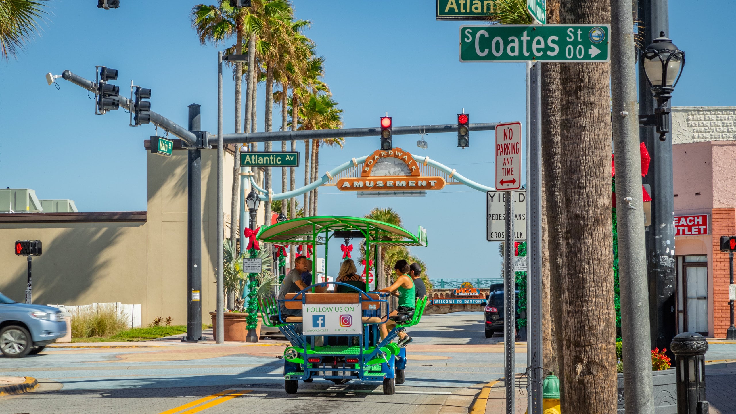 Daytona Beach which includes signage