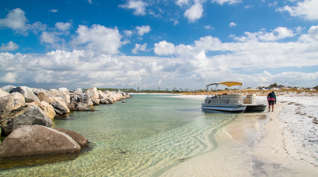 Florida Panhandle featuring general coastal views and a beach