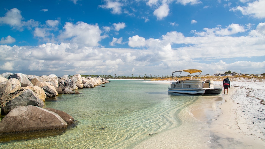 Florida Panhandle featuring general coastal views and a beach