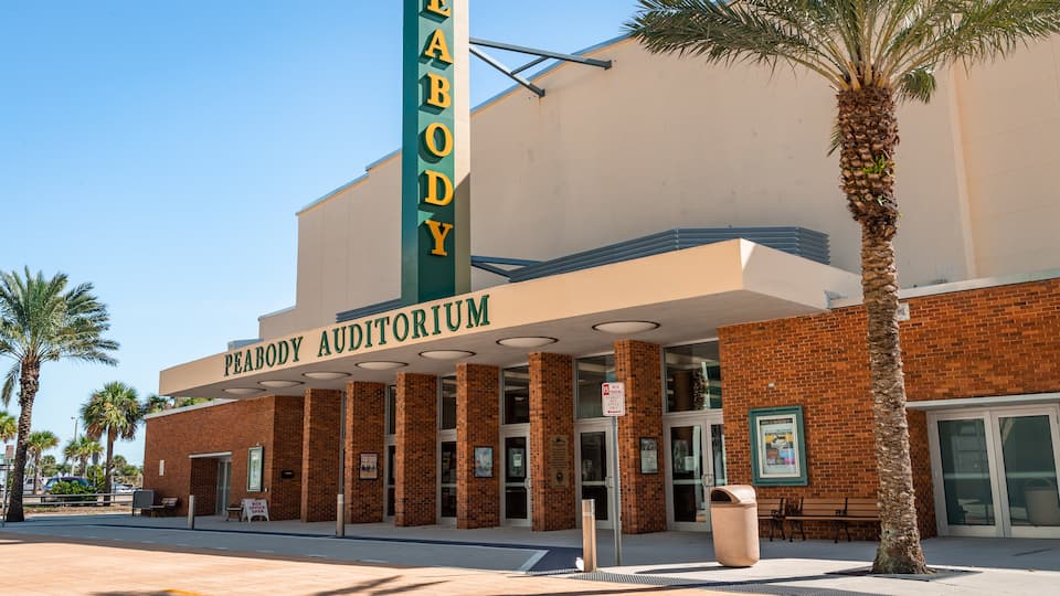 Peabody Auditorium showing signage