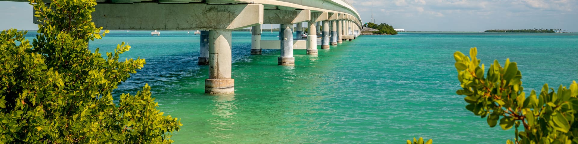 Seven Mile Bridge showing general coastal views and a bridge