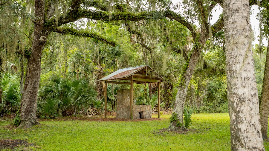 Sugar Mill Ruins featuring a garden