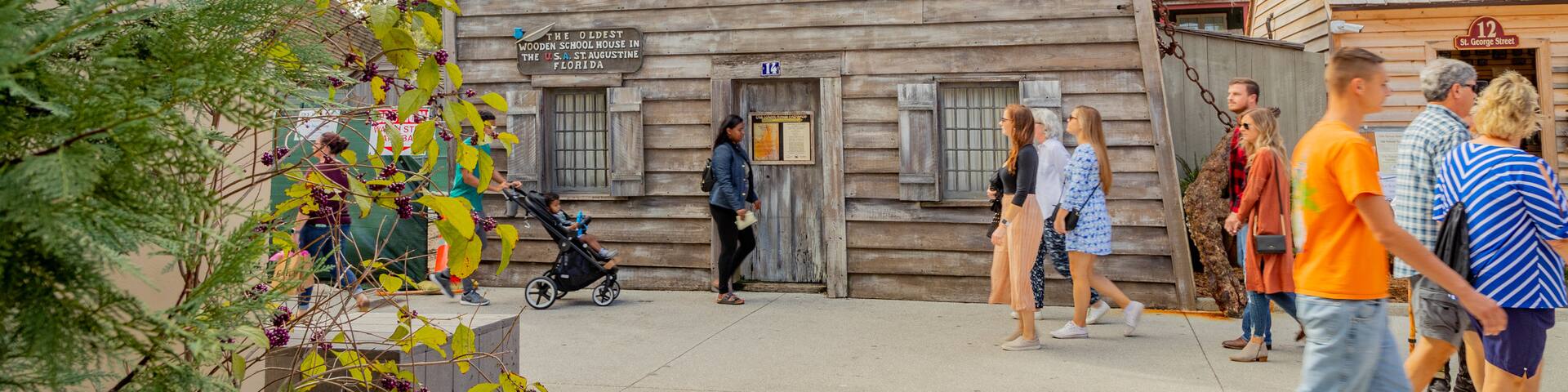 Oldest Wooden School House which includes street scenes and heritage elements