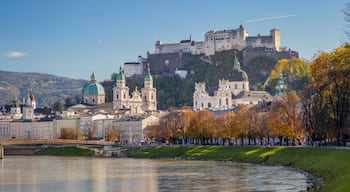 Altstadt featuring a lake or waterhole and heritage architecture