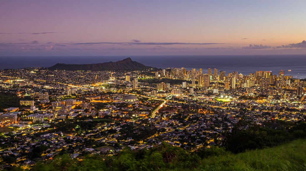 Tantalus which includes night scenes, a city and landscape views