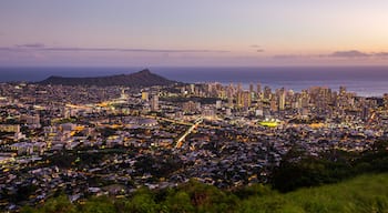 Waikiki featuring landscape views, a sunset and a city