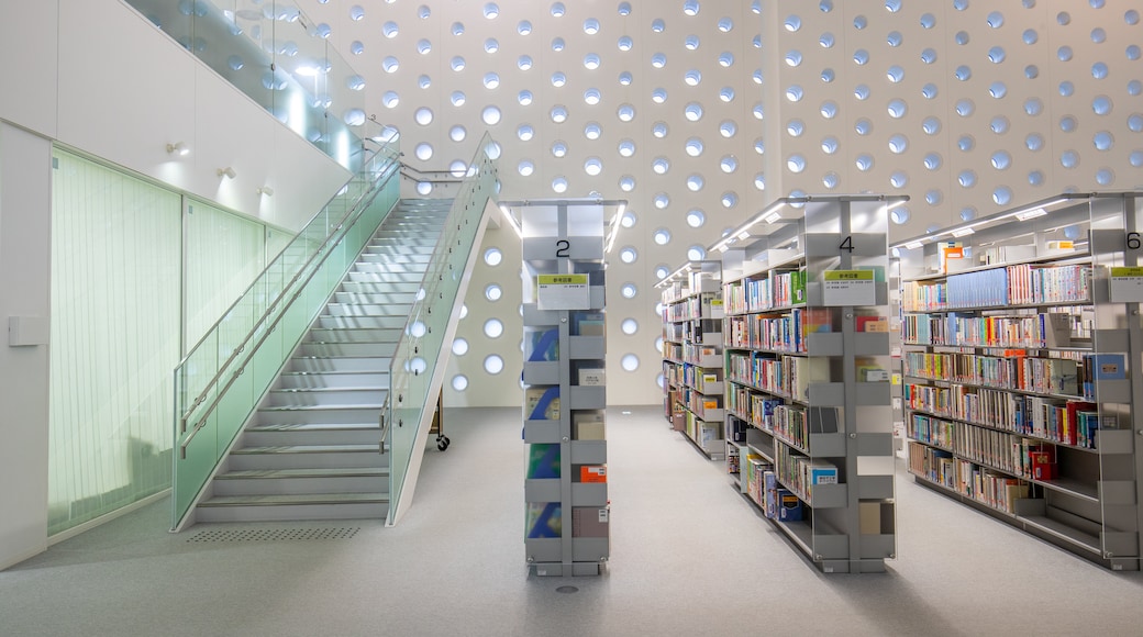 Kanazawa Umimirai Library which includes interior views