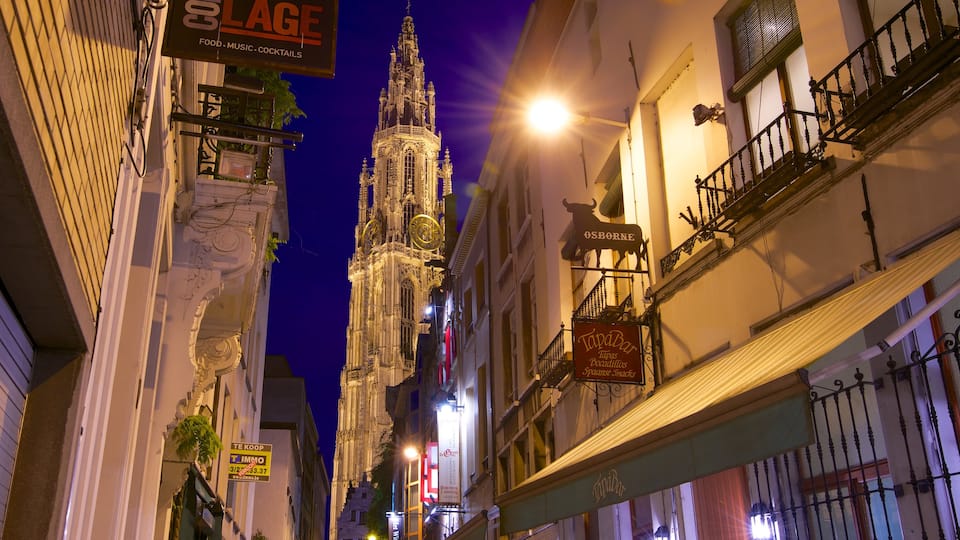 Cathedral of Our Lady featuring heritage architecture, a city and night scenes