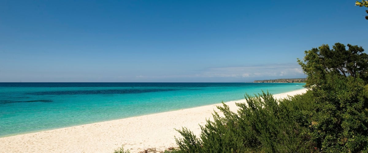 Dominican Republic which includes tropical scenes, landscape views and a beach