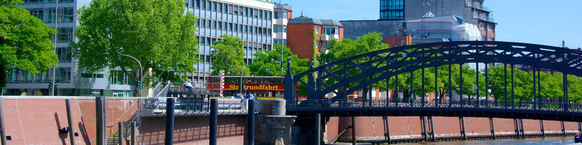 Speicherstadt featuring a bridge and a city