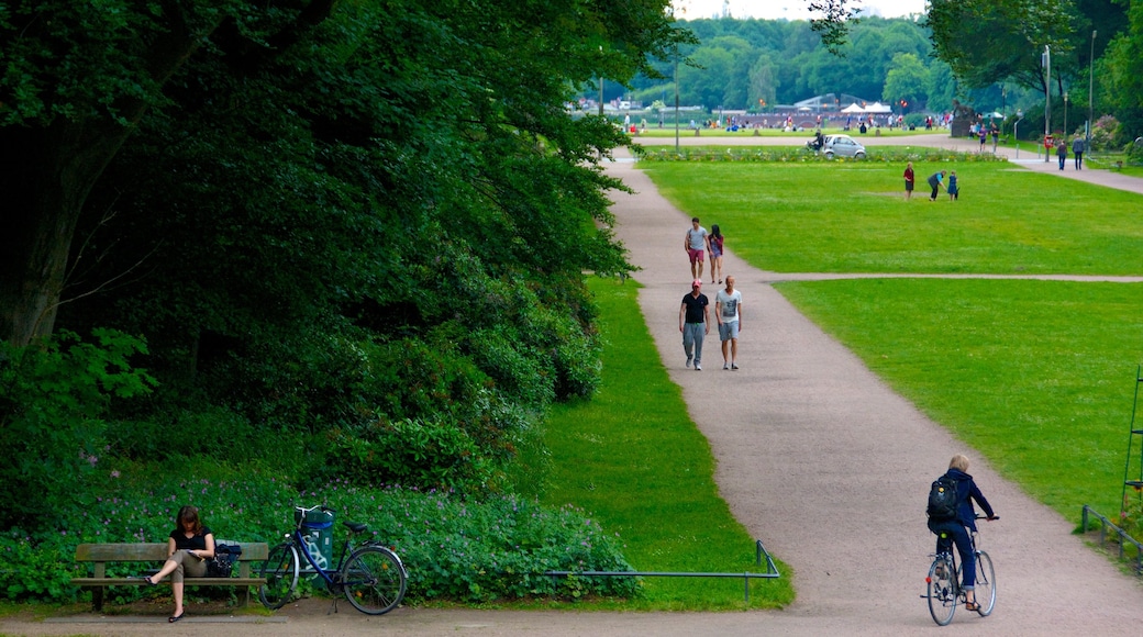 Stadtpark showing cycling and a garden