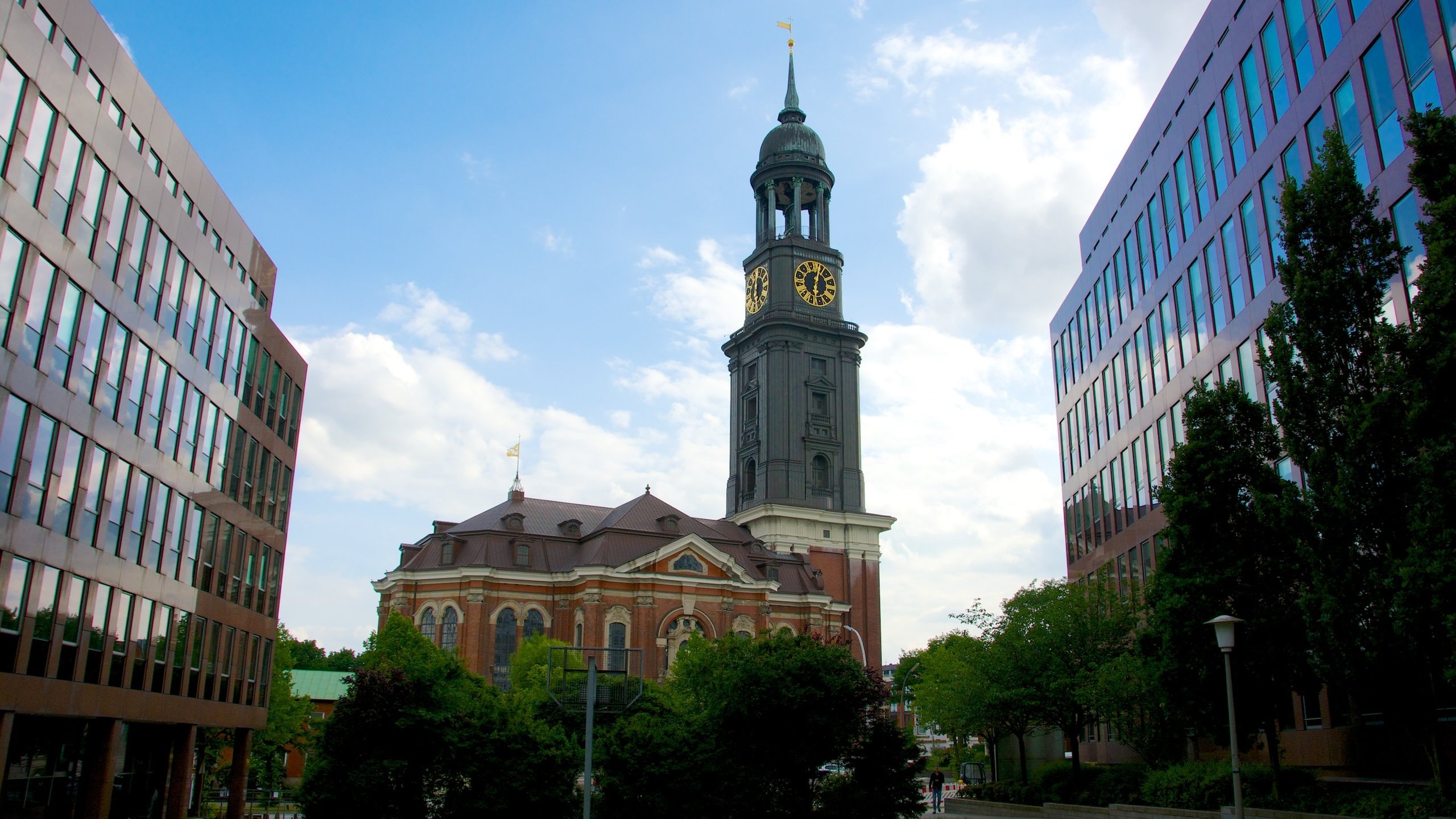 St. Michaelis Church featuring a city and a church or cathedral