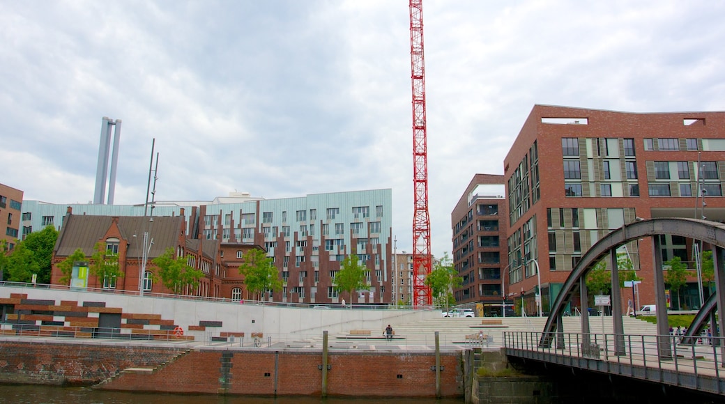 Hamburg inclusief een stad en een brug