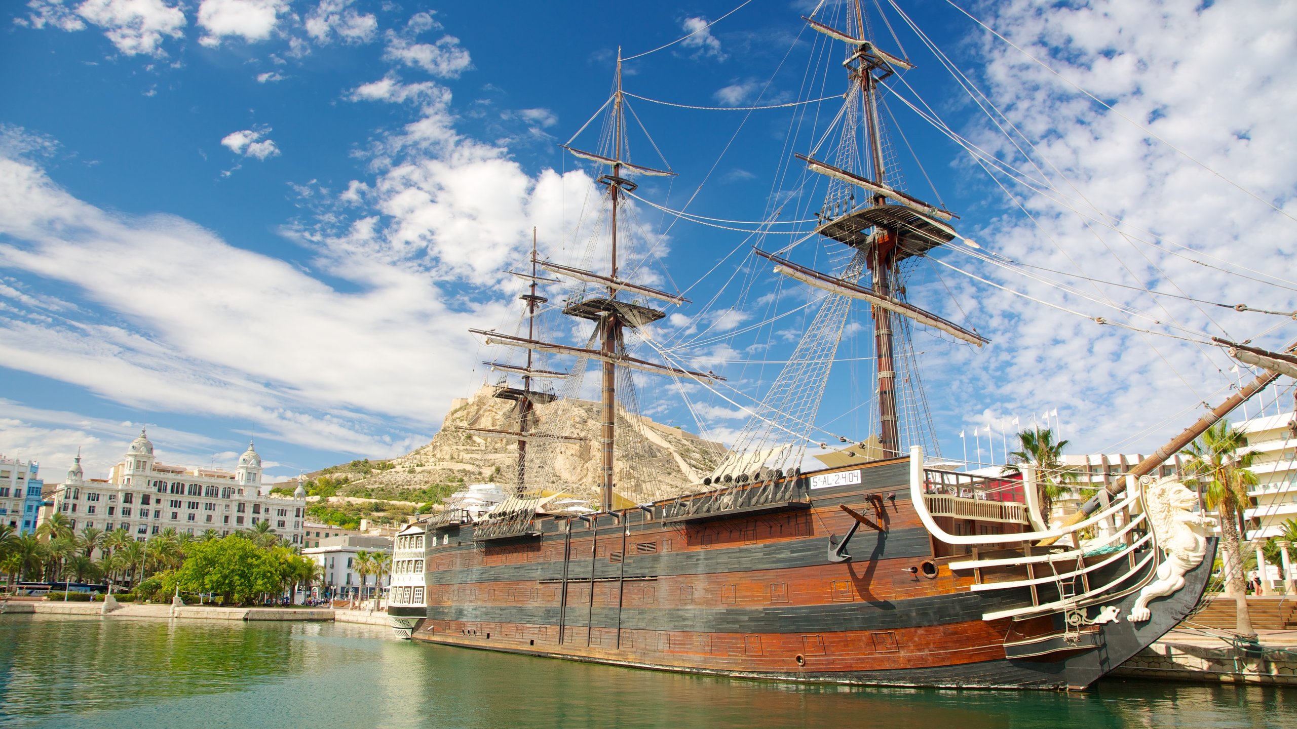 Alicante Harbour featuring a bay or harbour