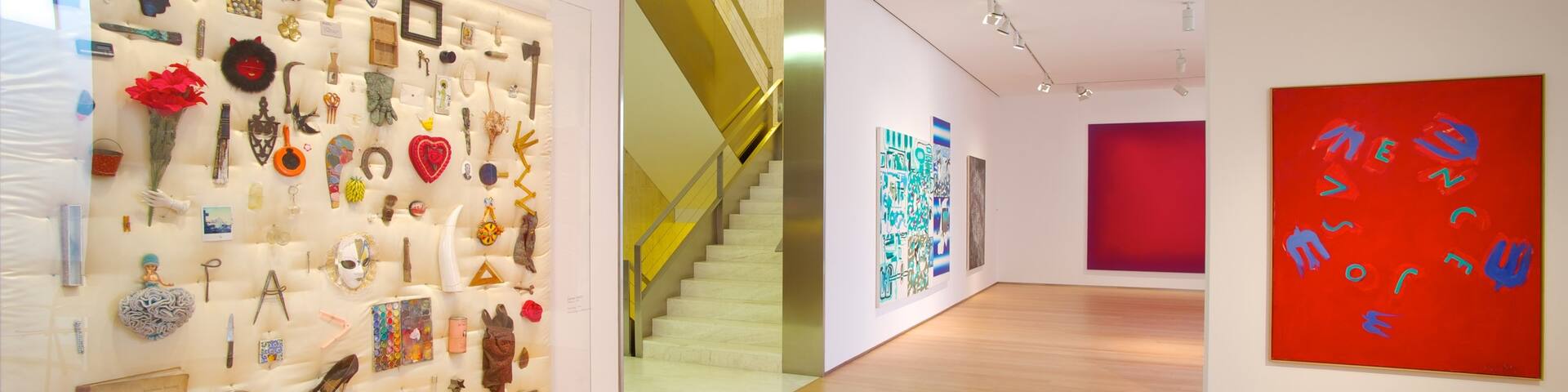 Alicante Museum of Contemporary Art featuring interior views and art