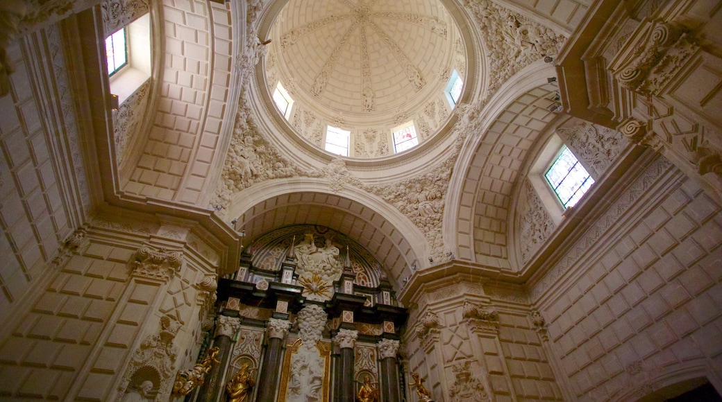 San Nicolas Cathedral which includes religious aspects, heritage architecture and interior views