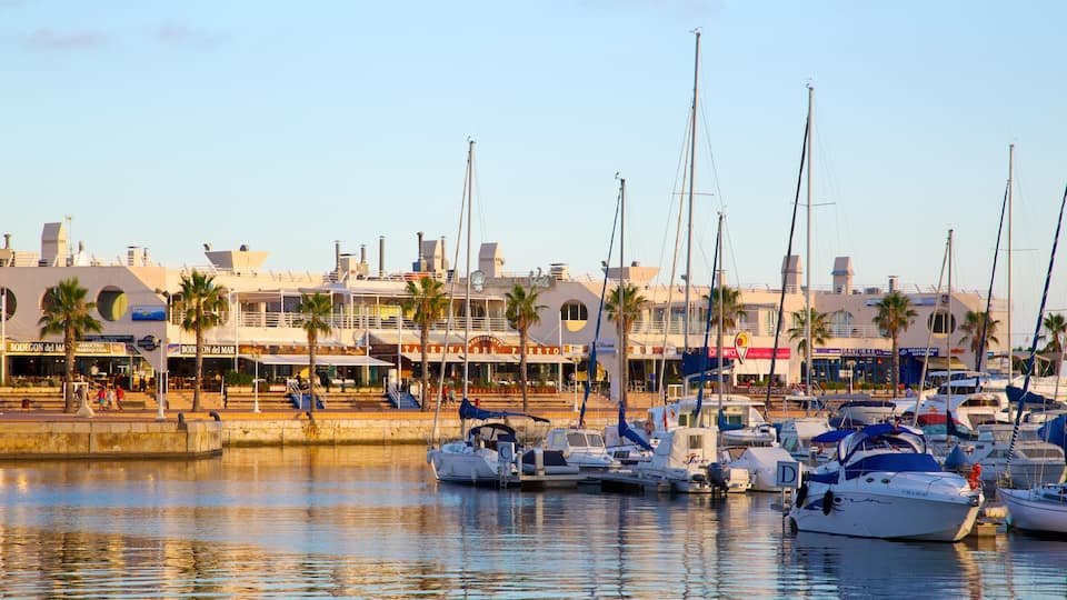 Port d\'Alicante mettant en vedette baie ou port et ville côtière