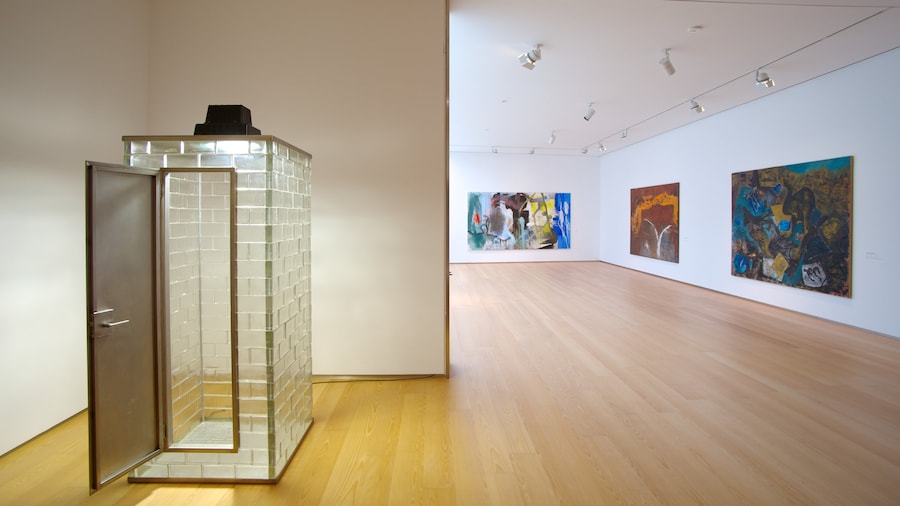 Museo di arte contemporanea di Alicante mostrando vista interna e arte