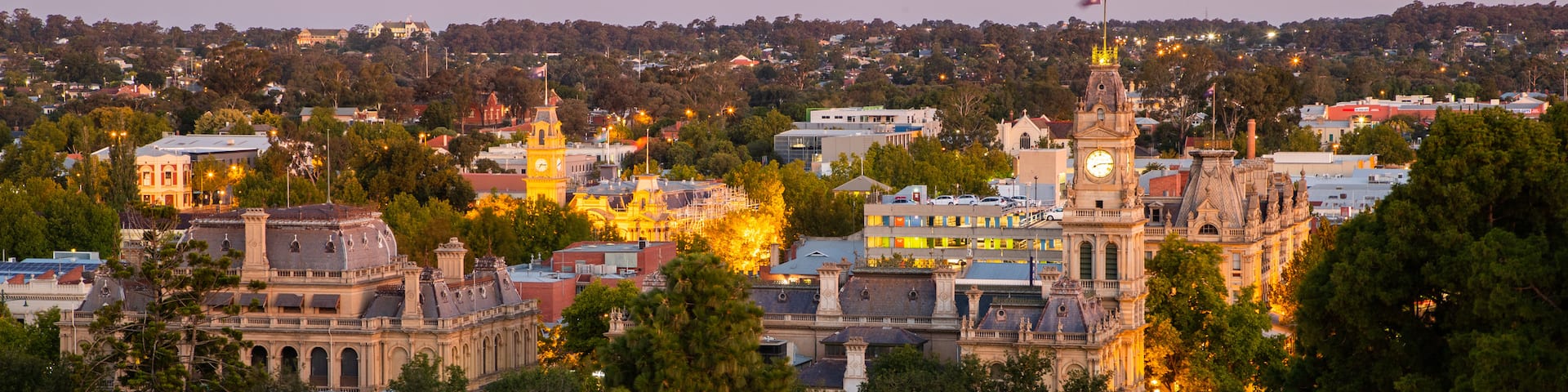 Rosalind Park which includes landscape views and a city