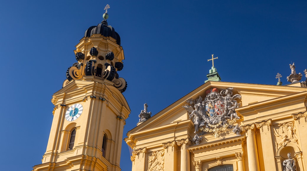 Theatinerkirche showing a church or cathedral and heritage architecture