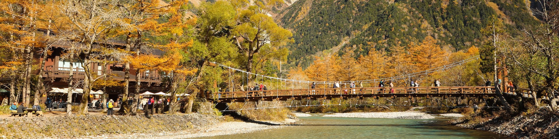Kappa Bridge which includes a river or creek, a bridge and mountains