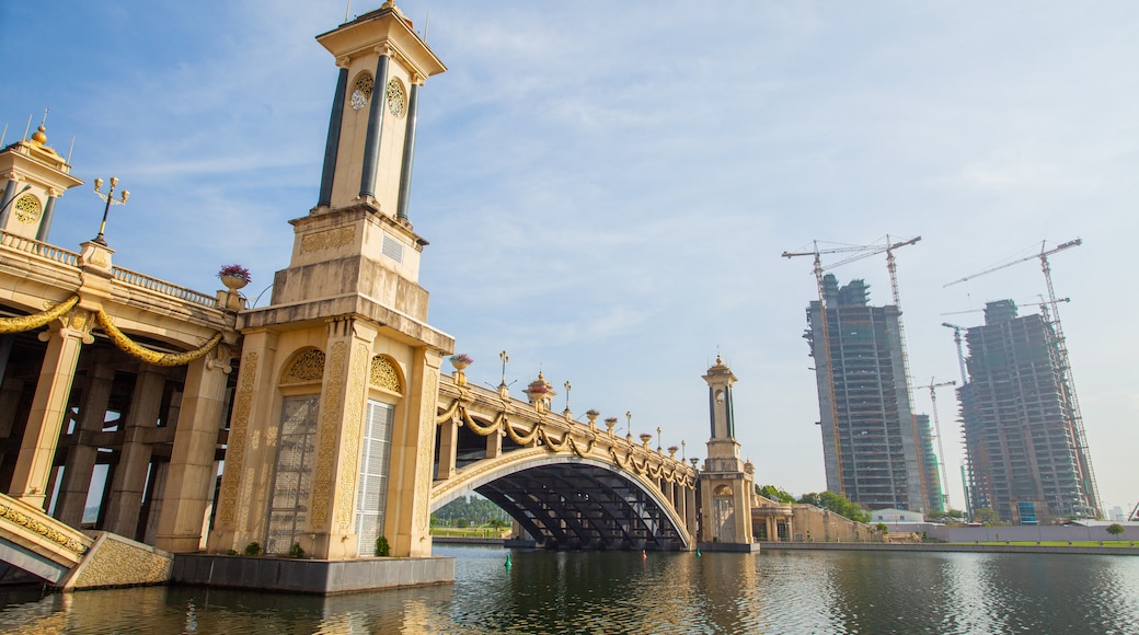 Putrajaya showing a city, heritage elements and a bridge