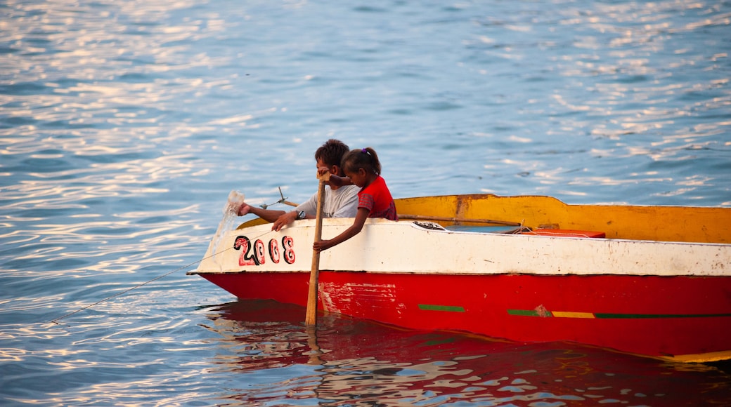 Kota Kinabalu Waterfront which includes boating as well as a family