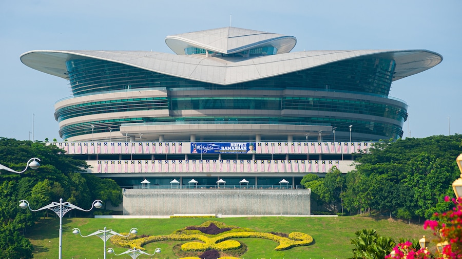 Putrajaya showing a park and modern architecture