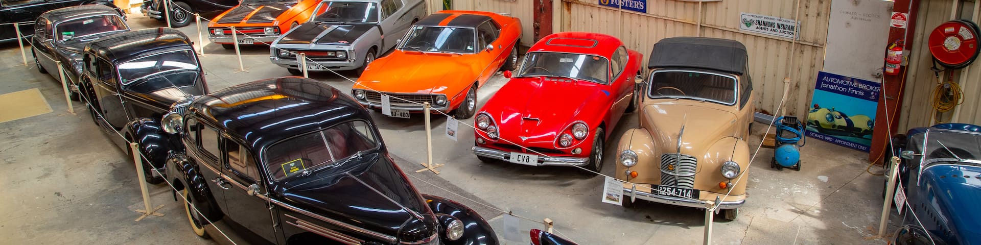 Goolwa Motor Museum featuring interior views and heritage elements