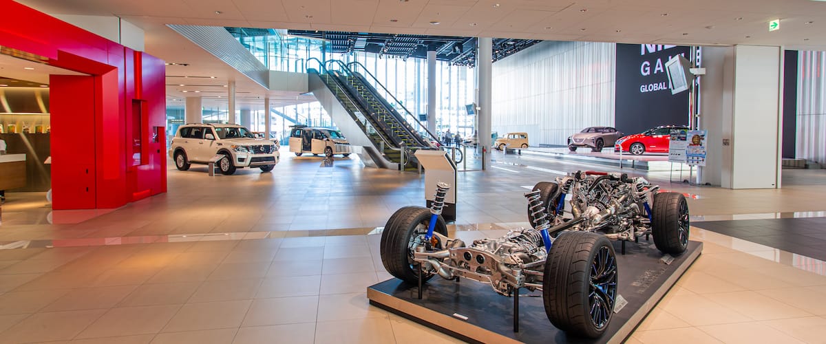 Nissan Global Headquarters Gallery showing interior views
