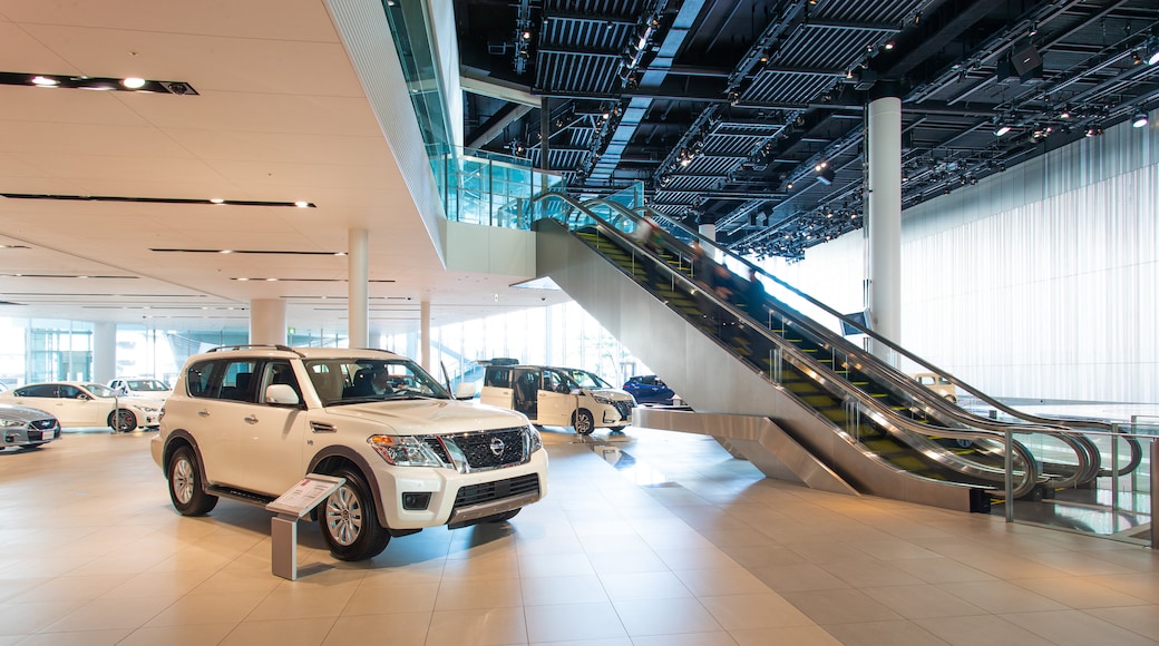 Nissan Global Headquarters Gallery featuring interior views