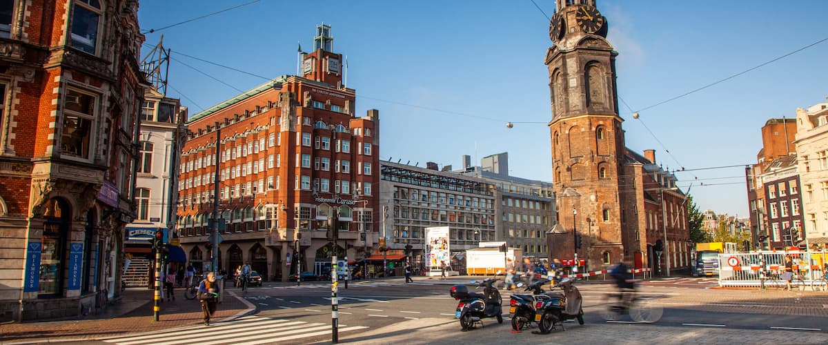 Old Town Amsterdam showing a city and heritage architecture