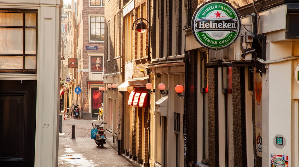 Red Light District featuring a city, signage and heritage elements