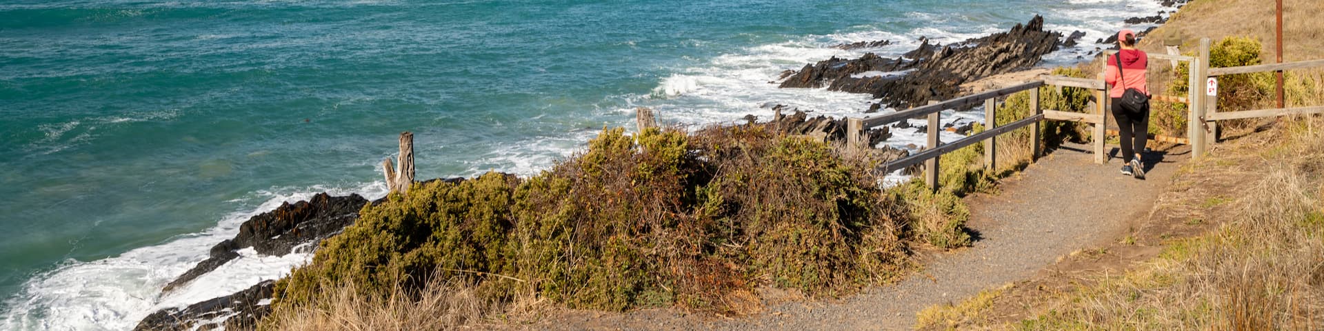 Victor Harbor Heritage Trail: Petrel Cove Trailhead showing general coastal views